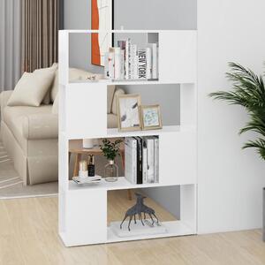 Book Cabinet Room Divider White 80x24x124.5 cm Chipboard