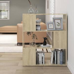 Book Cabinet Room Divider Sonoma Oak 80x24x94 cm Chipboard