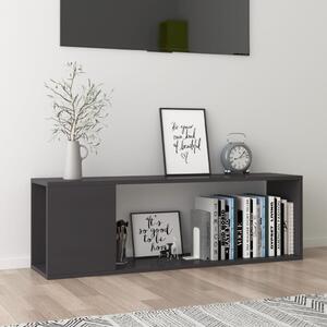 TV Cabinet High Gloss Grey 100x24x32 cm Engineered Wood