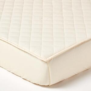 Organic 300 TC Luxury Quilted Deep Fitted Single Mattress Protector