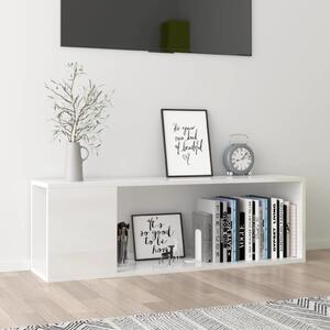 TV Cabinet High Gloss White 100x24x32 cm Chipboard