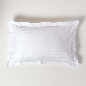 White Egyptian Cotton Satin Stripe Oxford Pillowcase 330 TC