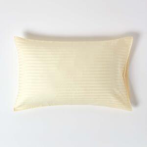 Pastel Yellow Egyptian Cotton Satin Stripe Housewife Pillowcase 330 TC