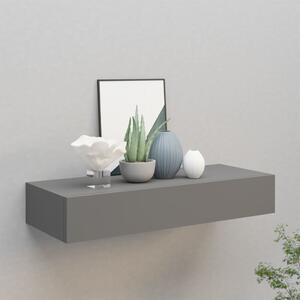 Wall-mounted Drawer Shelf Grey 60x23.5x10cm MDF