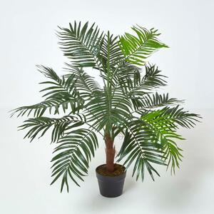 Homescapes Lifelike Artificial Palm Tree Plant in Black Pot, 100cm