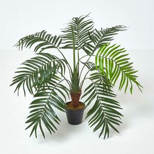 Homescapes Lifelike Artificial Palm Tree Plant in Black Pot, 70cm