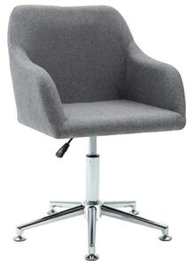 Swivel Dining Chairs 4 pcs Light Grey Fabric