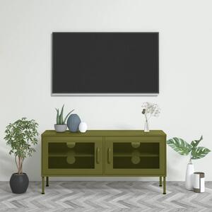 TV Cabinet Olive Green 105x35x50 cm Steel
