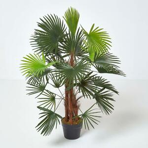 Artificial Palm Tree Lifelike ‘Lady Palm’ Rhapis Plant in Pot, 90cm