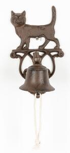 Homescapes Brown Cast Iron Standing Cat Traditional Hanging Doorbell