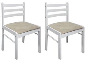 Dining Chairs 2 pcs Wood White Square