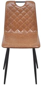 Dining Chairs 4 pcs Artificial Leather Light Brown