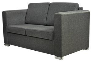 2-Seater Sofa Fabric Dark Grey