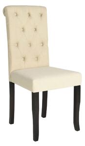 Dining Chairs 6 pcs Solid Wood Cream