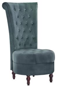 High Back Chair Green Velvet