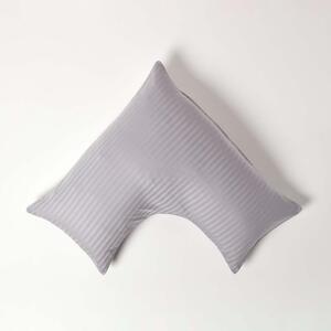 Homescapes Grey Egyptian Cotton Super Soft V Shaped Pillowcase 330 TC