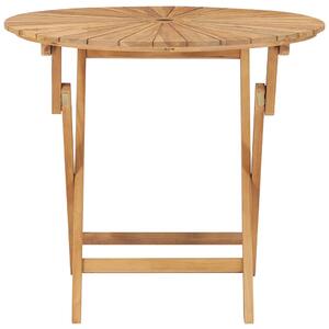 Folding Garden Table Ø 85 cm Solid Teak Wood