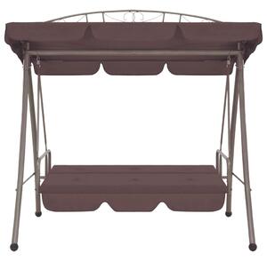 Outdoor Swing Chair with Canopy Coffee