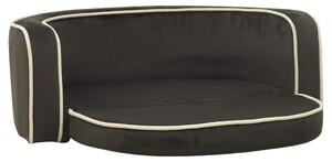 Foldable Dog Sofa Dark Grey 73x67x26 cm Plush Washable Cushion