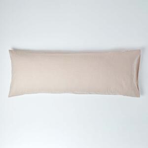 Homescapes Natural Linen Body Pillowcase