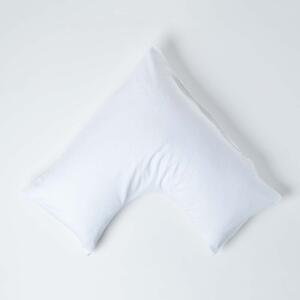 Homescapes White Linen V Shaped Pillowcase