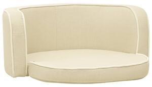 Foldable Dog Sofa Cream 76x71x30 cm Linen Washable Cushion