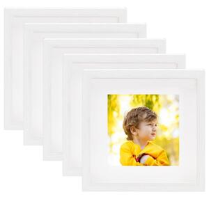 3D Box Photo Frames 5 pcs White 28x28 cm for 20x20 cm Picture