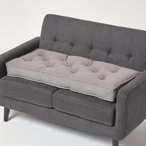 Dark Grey 2 Seater Booster Cushion Supportive & Firm Sofa Seat Pad