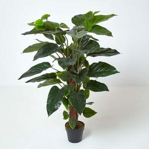 Artificial Philodendron Tree with Large Green Leaves, 120 cm Tall