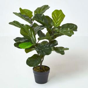 Homescapes Artificial Small Fiddle Leaf Fig Tree in Pot, 70 cm Tall