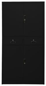 Office Cabinet Black 90x40x180 cm Steel