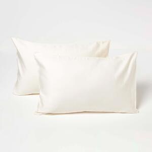 Homescapes Pair of Cream Organic Cotton Kids Pillowcases 40 x 60 cm