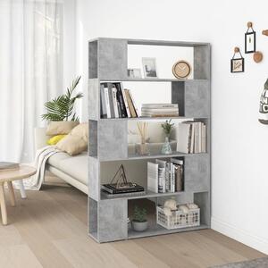 Book Cabinet Room Divider Concrete Grey 100x24x155 cm Chipboard