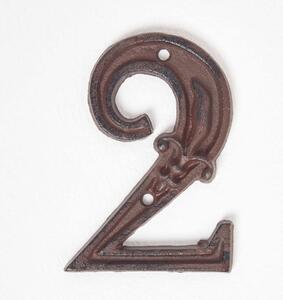 Homescapes Cast Iron House Number Decorative Metal Door Number, 2