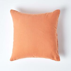 Homescapes Burnt Orange European Linen Pillowcase, 60 x 60 cm