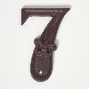 Homescapes Cast Iron House Number Decorative Metal Door Number, 7