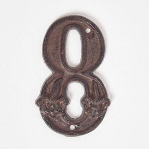 Homescapes Cast Iron House Number Decorative Metal Door Number, 8