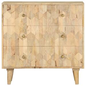Drawer Cabinet 75x35x75 cm Solid Mango Wood