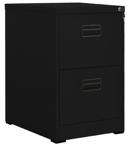 Filing Cabinet Black 46x62x72.5 cm Steel