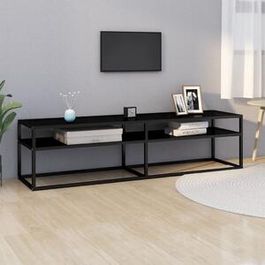 TV Cabinet Black 160x40x40.5 cm Tempered Glass