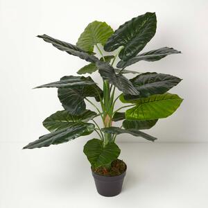 Homescapes Artificial Taro Plant in Pot 90 cm Tall