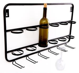 Homescpaes Black Iron Wine Bottle Rack