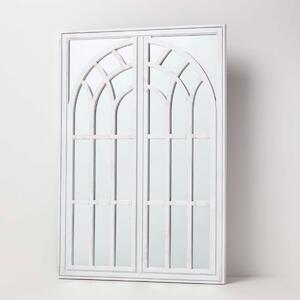 Homescpaes White Distressed Large Gothic Mirror