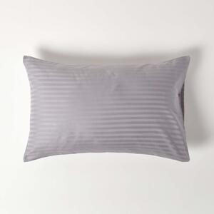 Grey Egyptian Cotton Satin Stripe Housewife Pillowcase 330 TC