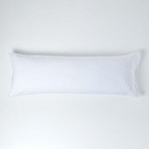 Homescapes White Linen Body Pillowcase