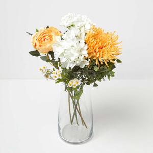 Homescapes Artificial Yellow Bouquet of Perennial Phlox, Peonies