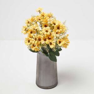 Homescapes Artificial Wild Daisy Yellow Bouquet Flower, 46 cm