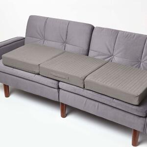 Grey Orthopaedic Foam 3-Seater Booster Cushion Removable Cotton Cover