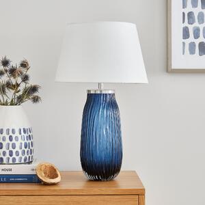 Ripple Glass Table Lamp Blue
