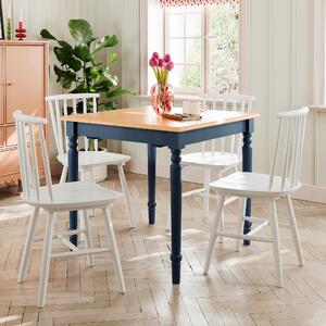 Harvey 2-4 Seater Square Extendable Dining Table Blue